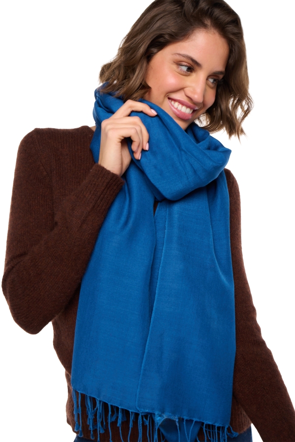 Cashmere & Seide kaschmir pullover damen platine preussischblau 204 cm x 92 cm